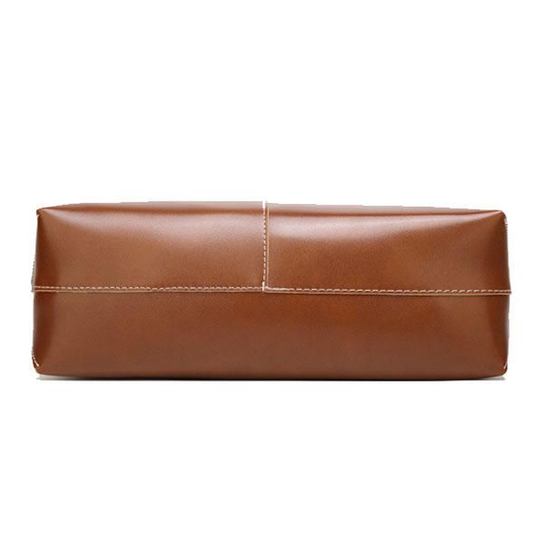 Bolso De Mano Simple Retro De Cuero De La Pu Para Mujer