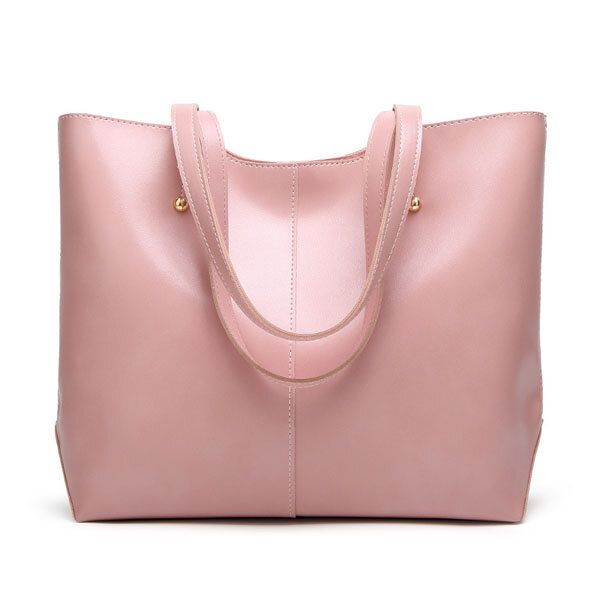 Bolso De Mano Simple Retro De Cuero De La Pu Para Mujer