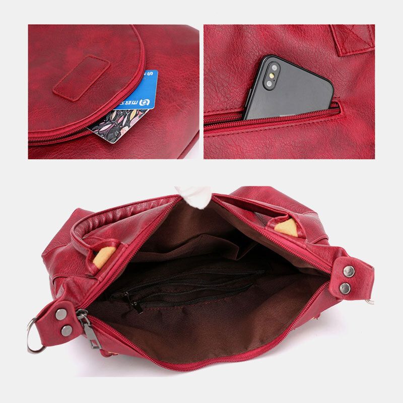 Bolso De Mano Sólido Informal Impermeable Para Mujer Bolso Bandolera