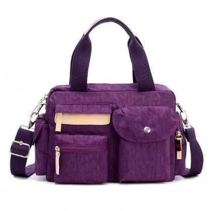 Bolso De Nailon Impermeable Para Mujer Bolso Cruzado Con Múltiples Bolsillos