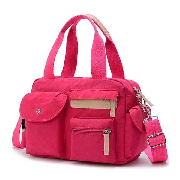 Bolso De Nailon Impermeable Para Mujer Bolso Cruzado Con Múltiples Bolsillos