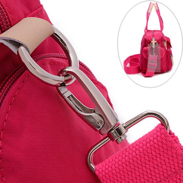 Bolso De Nailon Impermeable Para Mujer Bolso Cruzado Con Múltiples Bolsillos