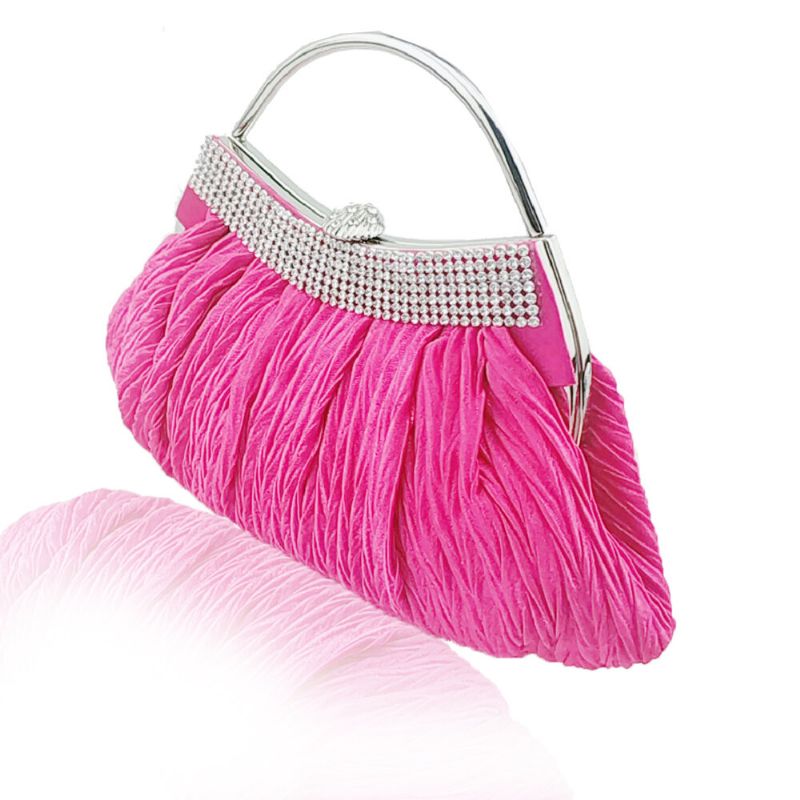 Bolso De Noche Con Diseño De Pliegue Para Mujer Cute Lady Fashion Trend Clutch Bag