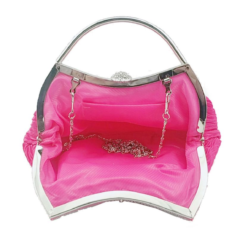 Bolso De Noche Con Diseño De Pliegue Para Mujer Cute Lady Fashion Trend Clutch Bag