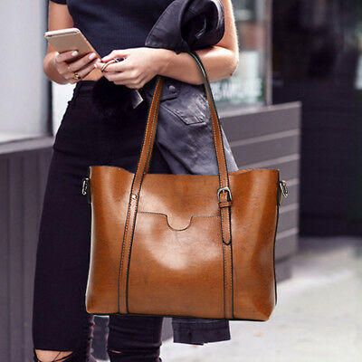 Bolso Retro Grande Para Mujer Bolso De Compras De Cuero Bolso Bandolera De Hombro