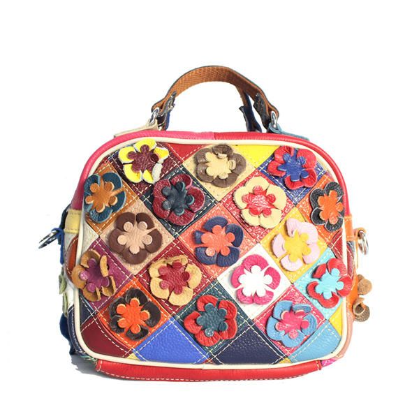 Bolsos De Color De Cuero Genuino Bolsos De Mano Bolsos Cruzados Para Mujer