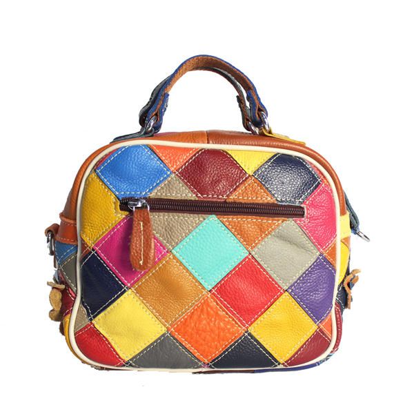 Bolsos De Color De Cuero Genuino Bolsos De Mano Bolsos Cruzados Para Mujer