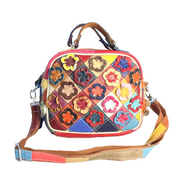 Bolsos De Color De Cuero Genuino Bolsos De Mano Bolsos Cruzados Para Mujer