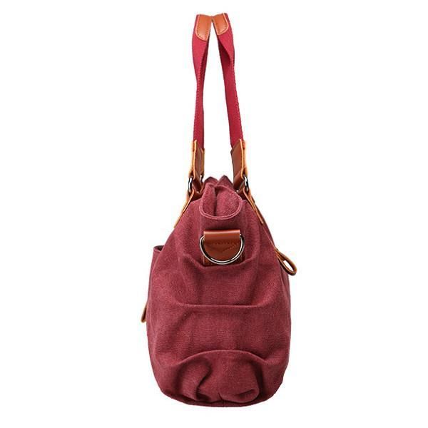 Bolsos De Lona Para Mujer Bolsos De Hombro Casuales Bolsos Cruzados De Color En Contraste