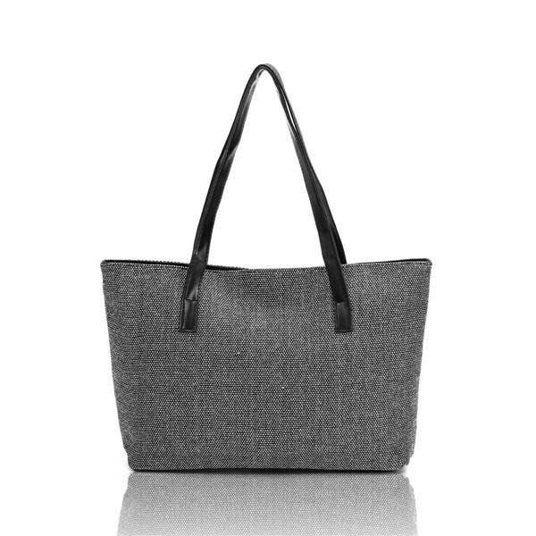 Bolsos De Lona Para Mujer Bolsos De Hombro Simples Y Casuales Bolsos De Compras De Gran Capacidad