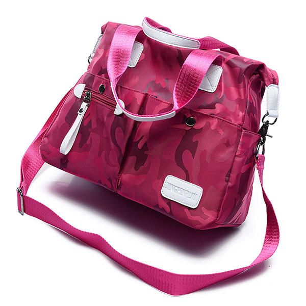 Bolsos De Mano De Camuflaje De Nailon Para Mujer Bolsillos Delanteros Bolsos De Hombro Bolsos Cruzados