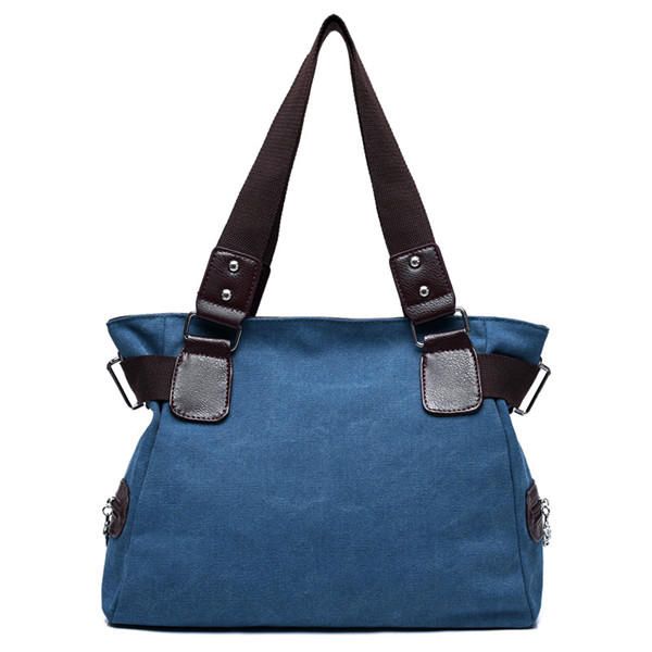 Bolsos De Mano Con Cadena De Lona Para Mujer Bolsos De Hombro Casuales Bolsos De Compras Con Capacidad