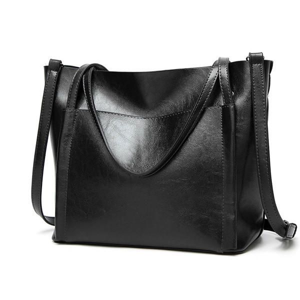 Bolsos De Mano De Cuero De Aceite Para Mujer Bolsos De Hombro Vintage Bolsos Cruzados Con Capacidad