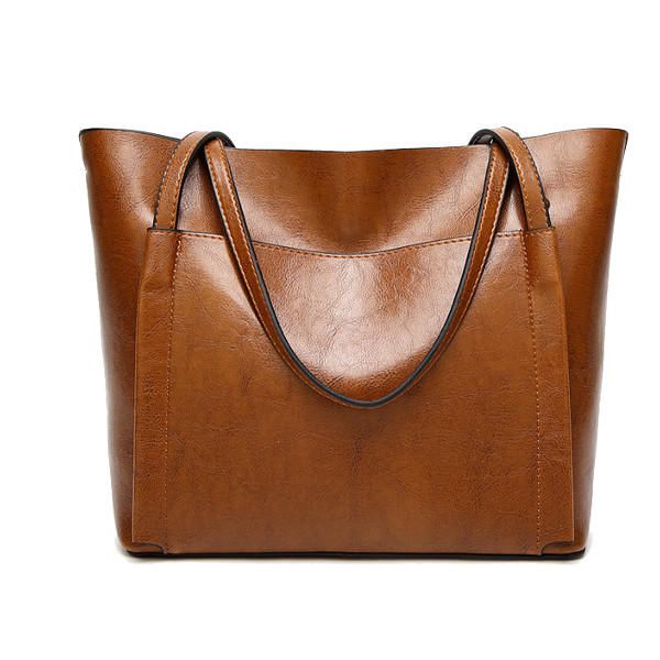 Bolsos De Mano De Cuero De Aceite Para Mujer Bolsos De Hombro Vintage Bolsos Cruzados Con Capacidad