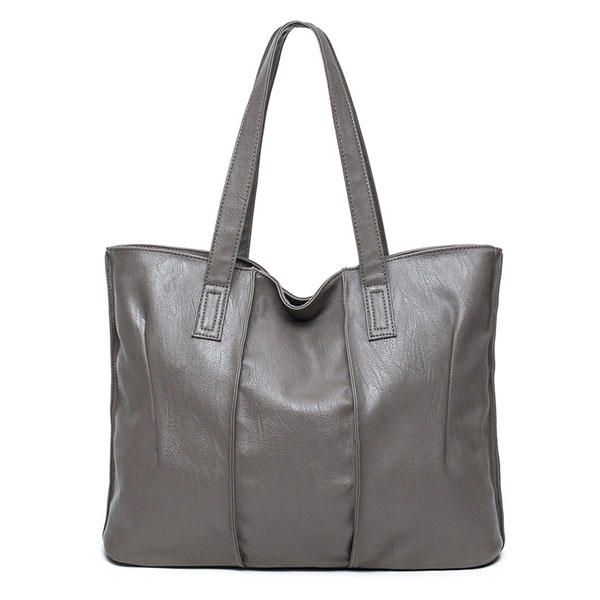 Bolsos De Mano De Cuero Pu Para Mujer Bolsos De Hombro Simples