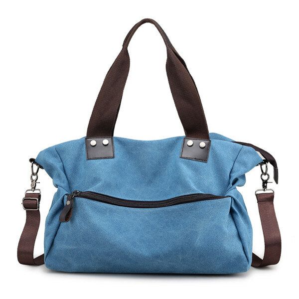 Bolsos De Mano De Lona Para Mujer Bolsos Cruzados Bolsillos Delanteros Casuales Bolsos De Hombro