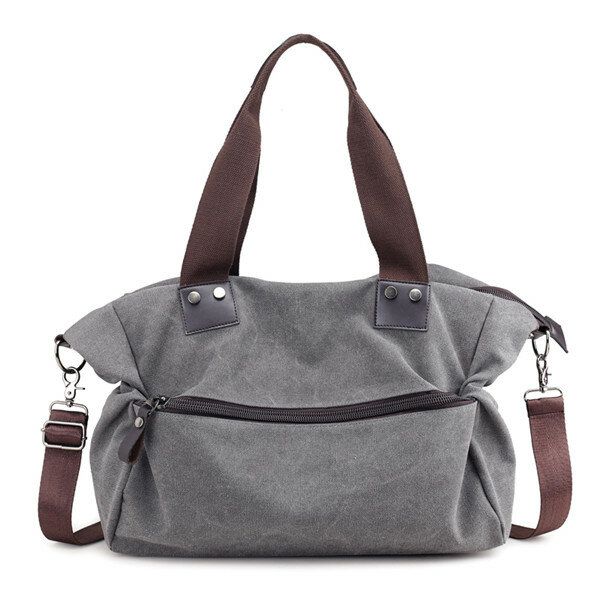 Bolsos De Mano De Lona Para Mujer Bolsos Cruzados Bolsillos Delanteros Casuales Bolsos De Hombro