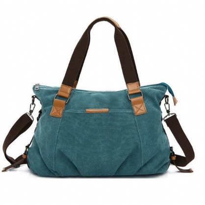 Bolsos De Mano De Lona Retro Para Mujer Bolsos De Hombro Casuales Bolsos Cruzados De Compras Con Capacidad