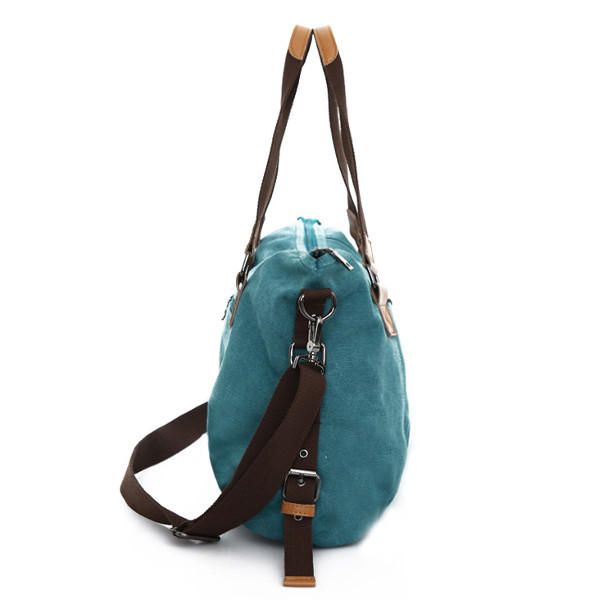 Bolsos De Mano De Lona Retro Para Mujer Bolsos De Hombro Casuales Bolsos Cruzados De Compras Con Capacidad