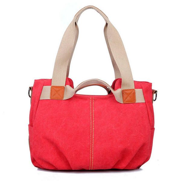 Bolsos De Mano De Lona Vintage Para Mujer Bolsos De Hombro Casuales Bolsos De Compras Con Capacidad Bolsos Cruzados