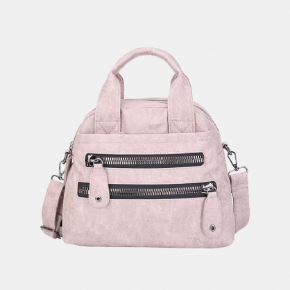 Bolsos Multibolsillos Para Mujer Bolso Bandolera Impermeable De Cuero