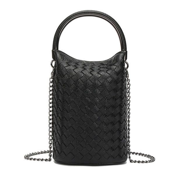 Bolsos Para Teléfono De Tejido Para Mujer Mini Bolsos De Hombro Bolsos Cruzados Con Cubo De Cadena