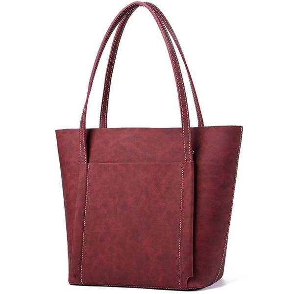 Bolsos Vintage Casuales Para Mujer Hombro De Cubo De Gran Capacidad