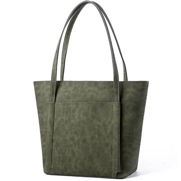 Bolsos Vintage Casuales Para Mujer Hombro De Cubo De Gran Capacidad