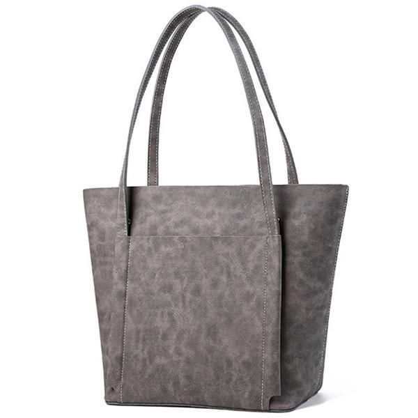 Bolsos Vintage Casuales Para Mujer Hombro De Cubo De Gran Capacidad