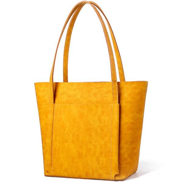 Bolsos Vintage Casuales Para Mujer Hombro De Cubo De Gran Capacidad