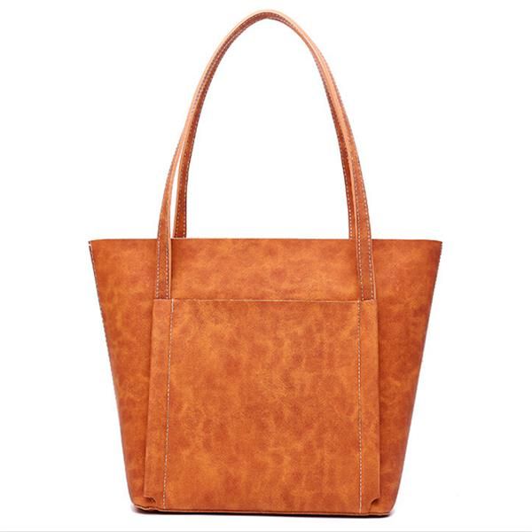 Bolsos Vintage Casuales Para Mujer Hombro De Cubo De Gran Capacidad