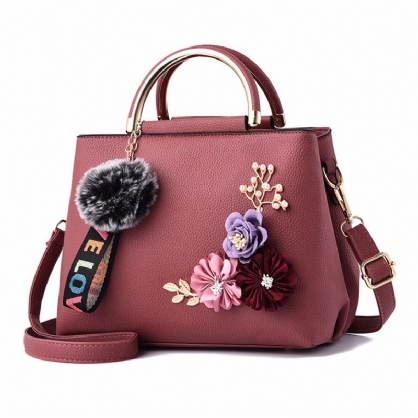 Carteras Y Bolsos De Mano Para Mujer Bolsos De Hombro Bolso De Mano Con Asa Superior De Diseñador Para Mujer Con Cintas Y Decoración De Flores