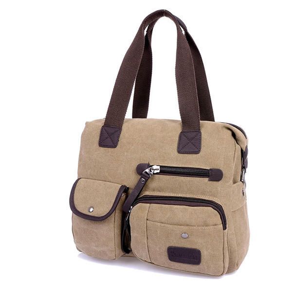 Hombres Mujeres Vintage Canvas Bag Shoulder Messenger Handbag