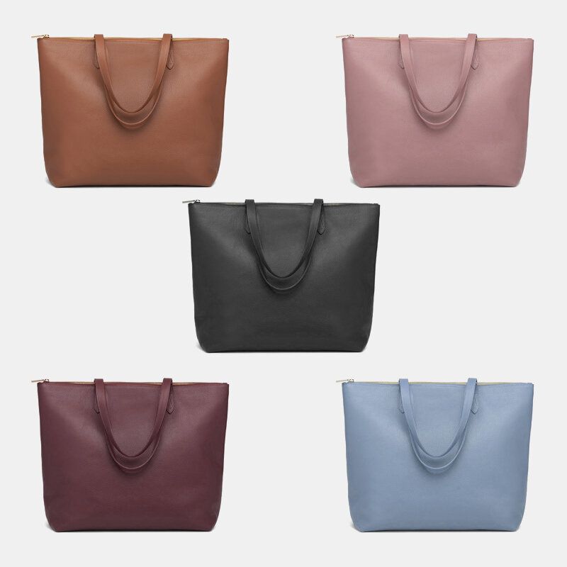 Llavero De Cuero Pu Para Mujer Con Múltiples Bolsillos Bolso Para Computadora Portátil De Gran Capacidad Maletín Bolso De Negocios