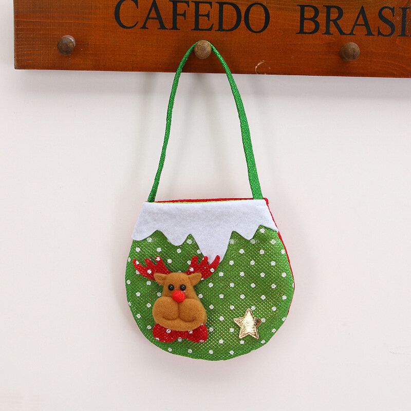 Mini Bolsa De Regalo Festiva Para Colgar Para Niños Colgante Para Árbol De Navidad Decoración Bolsa Para Bocadillos Bolso