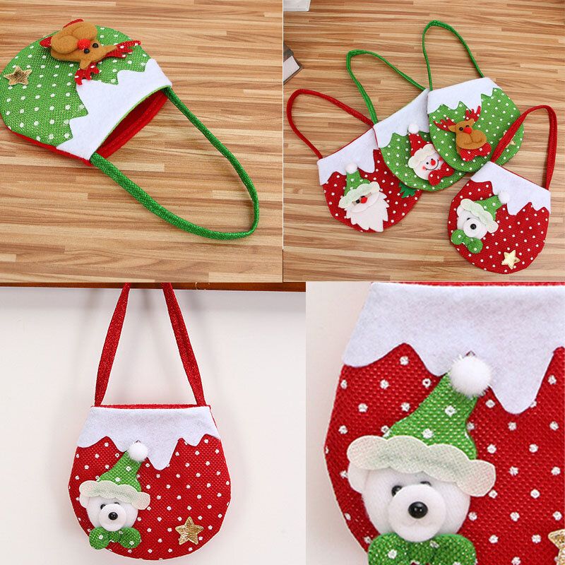 Mini Bolsa De Regalo Festiva Para Colgar Para Niños Colgante Para Árbol De Navidad Decoración Bolsa Para Bocadillos Bolso