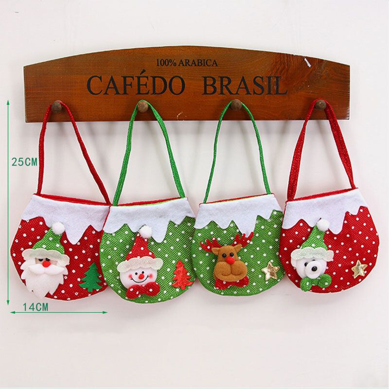 Mini Bolsa De Regalo Festiva Para Colgar Para Niños Colgante Para Árbol De Navidad Decoración Bolsa Para Bocadillos Bolso