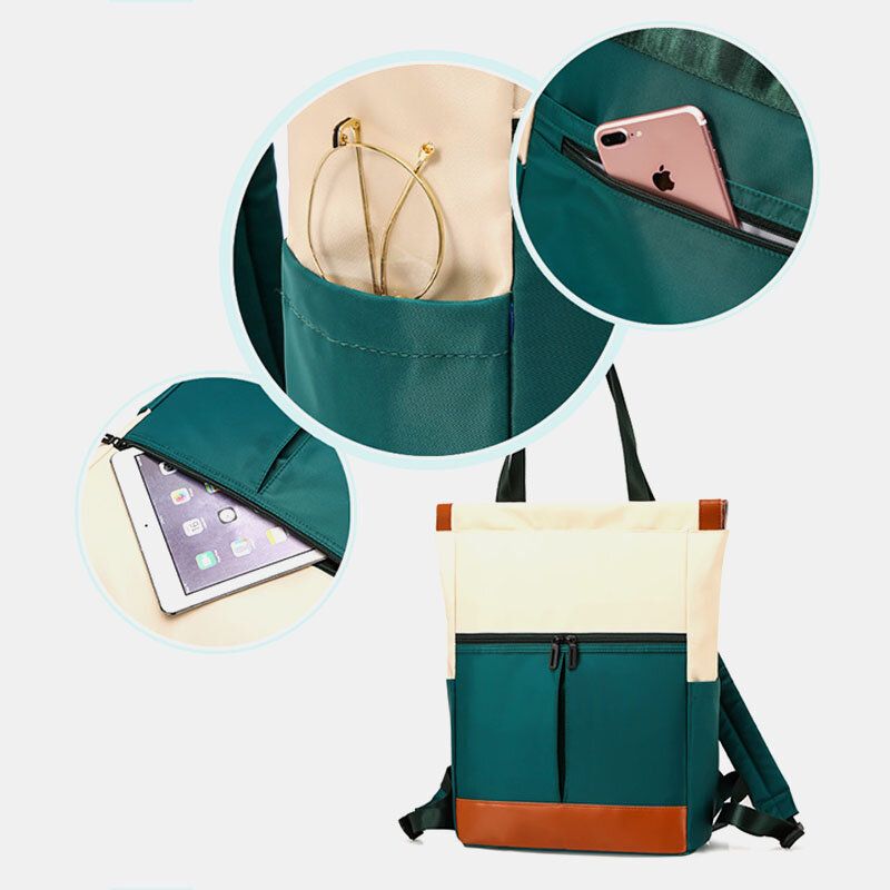 Mochila De Viaje Impermeable Para Mujer Mochila Escolar De Retazos Multifunción