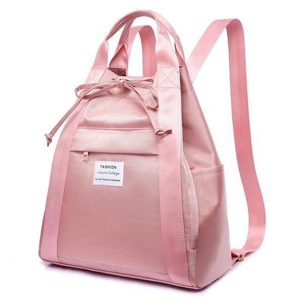 Mochila De Viaje Sólida Oxford Para Mujer Bolso Con Múltiples Bolsillos Bolso De Hombro Informal