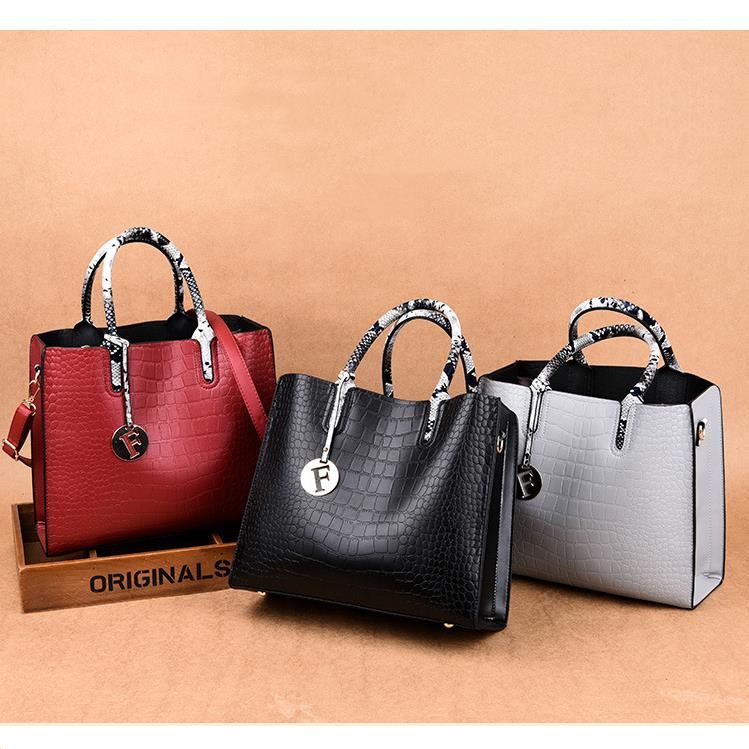 Moda Para Mujer Elegante Bolso De Gran Capacidad Bolso Bandolera Patrón De Cocodrilo Punta