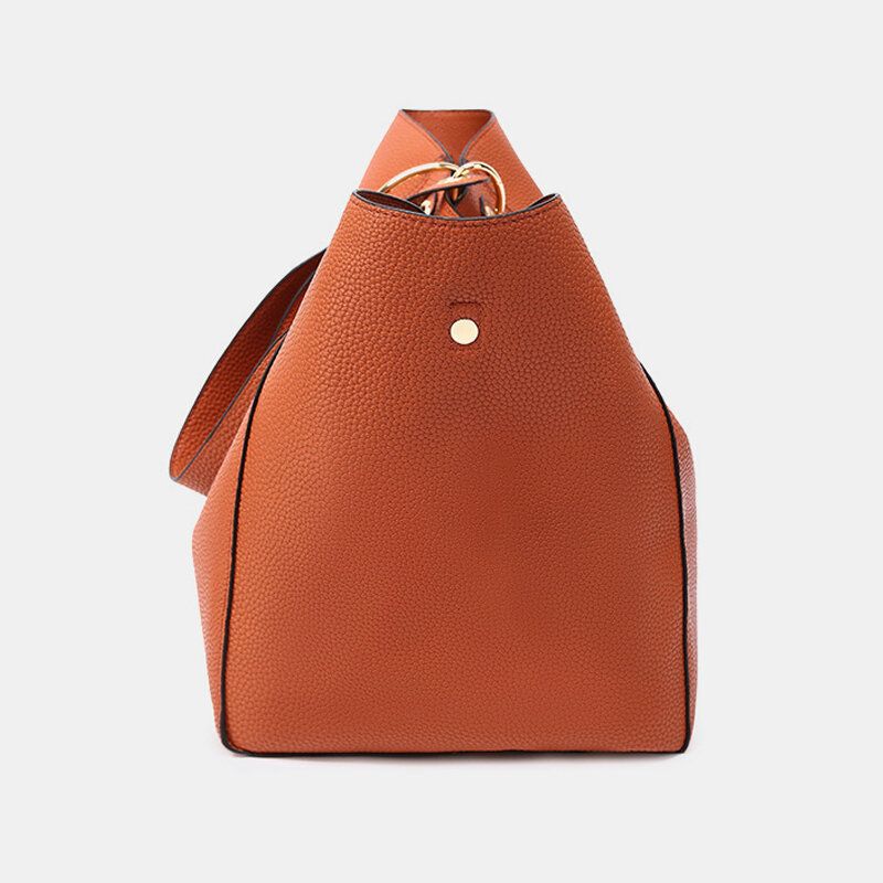 Mujeres 2 Piezas Sólido De Gran Capacidad Bolso Casual Bolso De Hombro