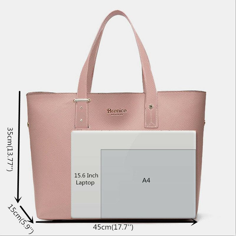 Mujeres 2 Uds. De 15.6 Pulgadas Portátil De Gran Capacidad Multibolsillos Llave Extraíble Bolso De Hombro Multifuncional Bolso De Mano