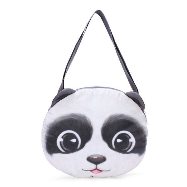 Mujeres 3d Dog Cat Pussy Face Purse Cute Shopping Tote Bolsa De Hombro