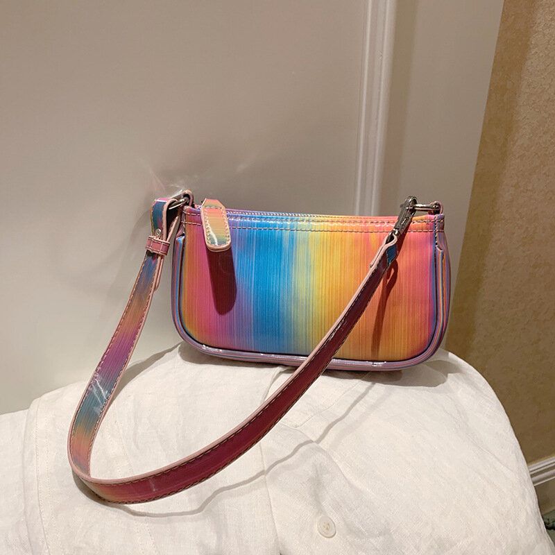 Mujeres Contraste Color Arco Iris Creativo Casual Bolso Bandolera Bolso