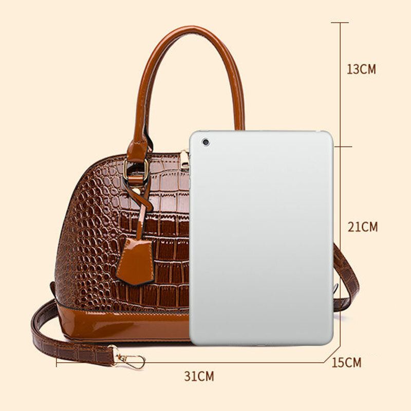 Mujeres De Cuero De Imitación Retro Vintage Fashion Multi-carry Handbag Tote Crossbody Bag