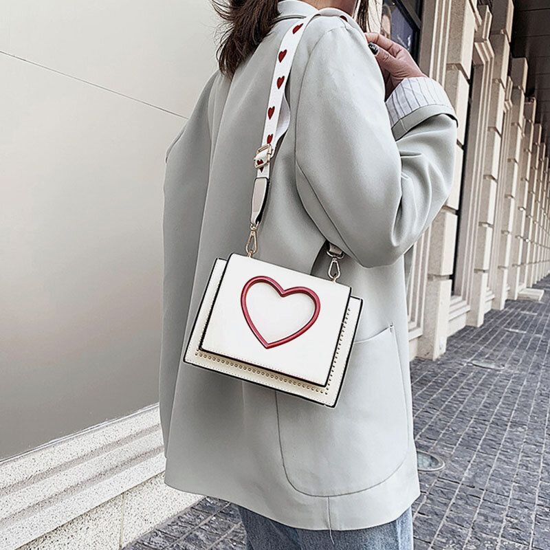 Mujeres Día De San Valentín Ahueca Hacia Fuera El Amor Bolso Bandolera Bordado Bolso Bandolera Bolso