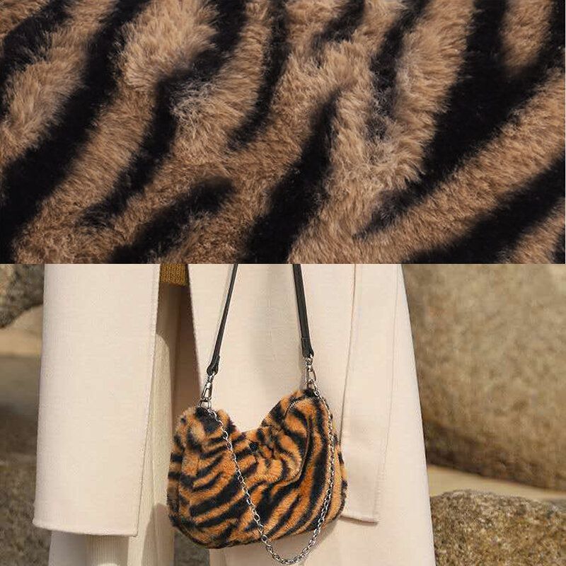 Mujeres Fieltro Moda Casual Suave Patrón De Leopardo Axilas Mini Bolso De Todo Fósforo Bolso De Hombro