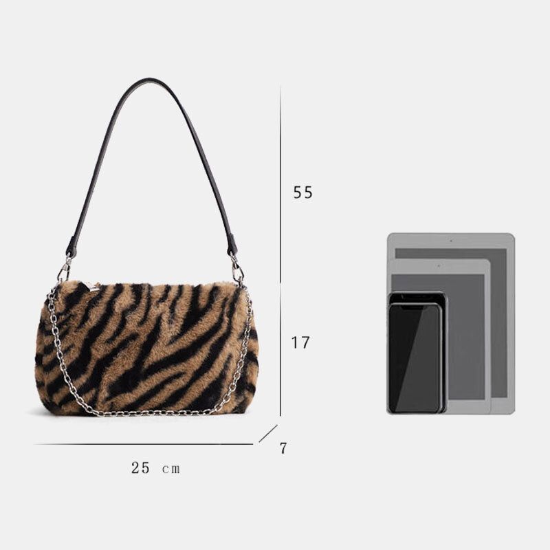 Mujeres Fieltro Moda Casual Suave Patrón De Leopardo Axilas Mini Bolso De Todo Fósforo Bolso De Hombro