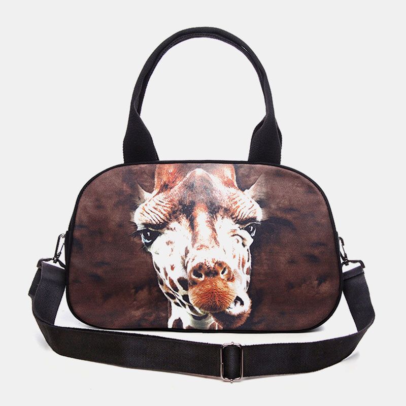 Mujeres Lienzo 3d Tridihombreional Lindo Gato Animal-estampado Casual Dibujos Animados Bolso Bandolera Bolso Satchel