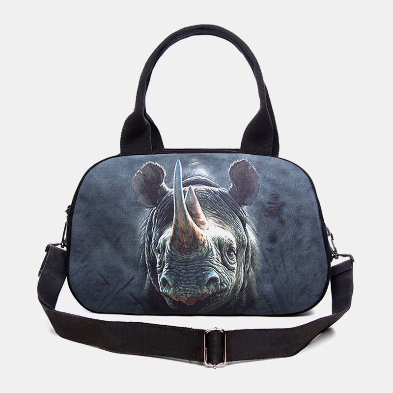 Mujeres Lienzo 3d Tridihombreional Lindo Gato Animal-estampado Casual Dibujos Animados Bolso Bandolera Bolso Satchel